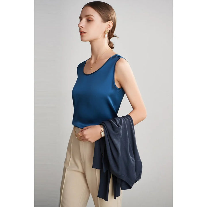 Pure Silk Sleeveless Tank Top