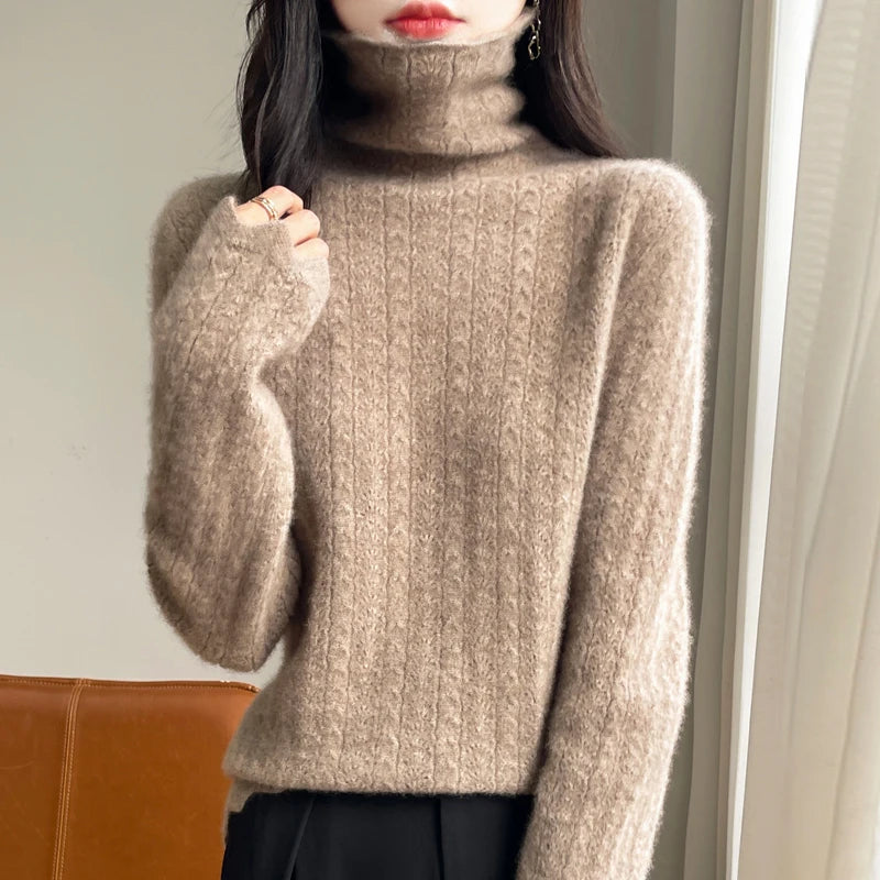 Pure Wool Slim-Fit Turtleneck Sweater