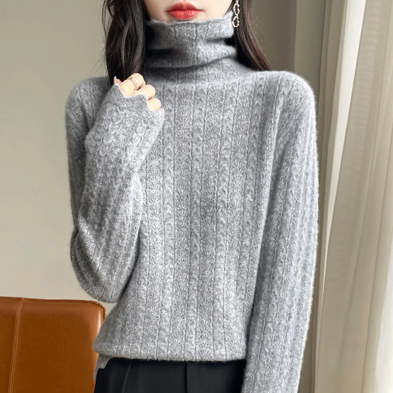 Pure Wool Slim-Fit Turtleneck Sweater
