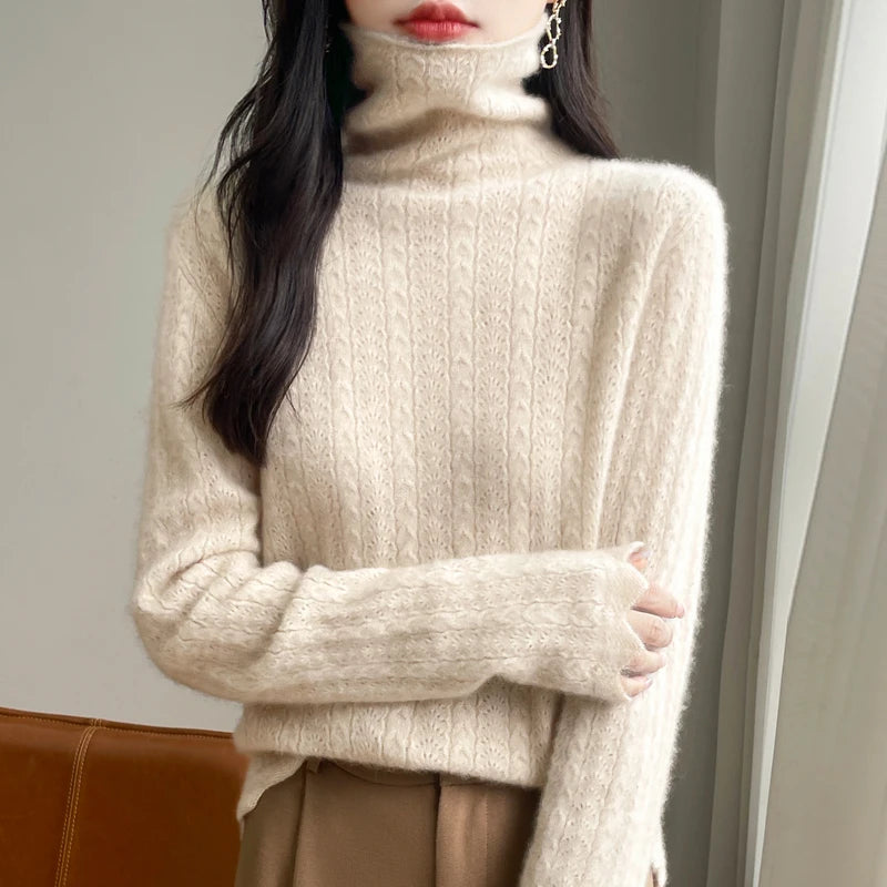 Pure Wool Slim-Fit Turtleneck Sweater