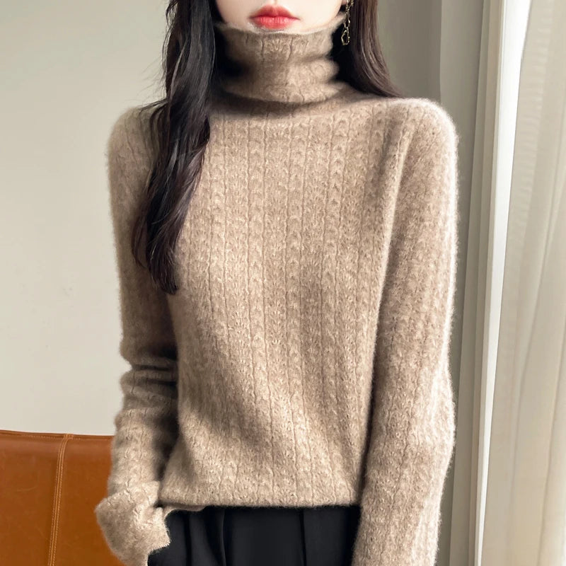 Pure Wool Slim-Fit Turtleneck Sweater