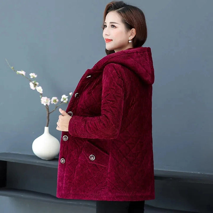 Quilted Hooded Sherpa-Lined Winter Jacket