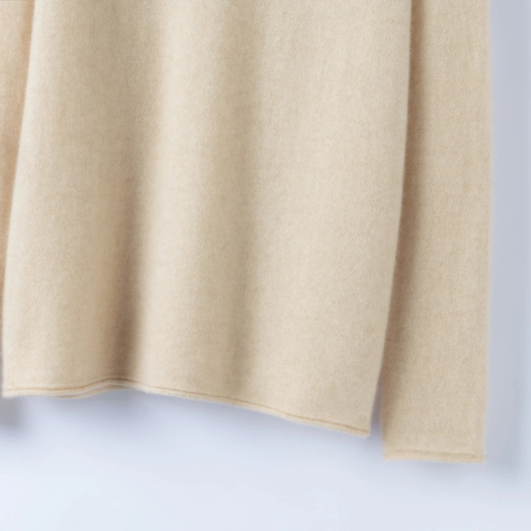 Relaxed Cashmere Turtleneck Knit Sweater