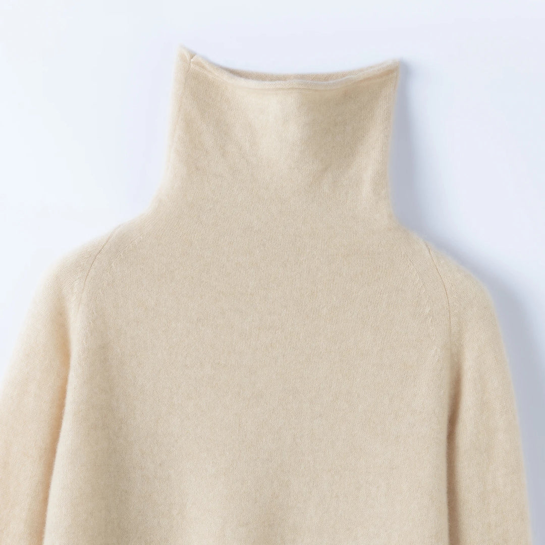 Relaxed Cashmere Turtleneck Knit Sweater