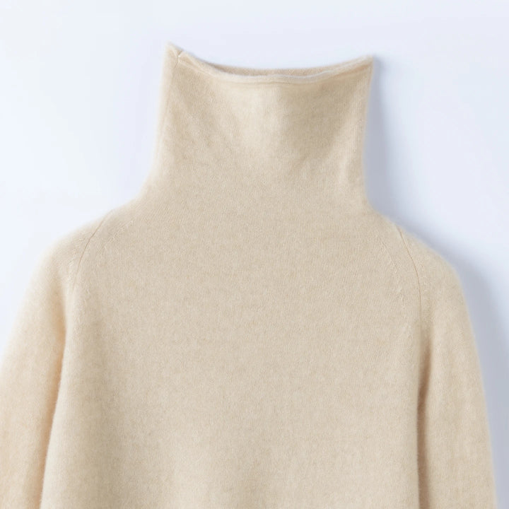 Relaxed Cashmere Turtleneck Knit Sweater