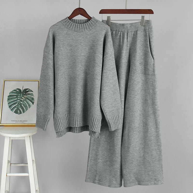 Relaxed Knit Lounge Two-Piece Set