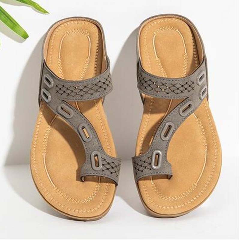 Retro Summer Orthopedic Flat Slides
