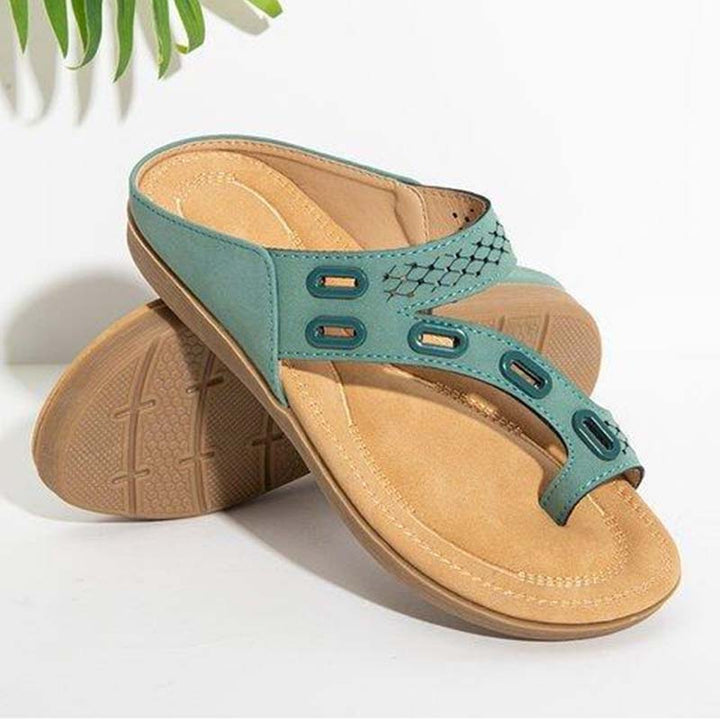 Retro Summer Orthopedic Flat Slides