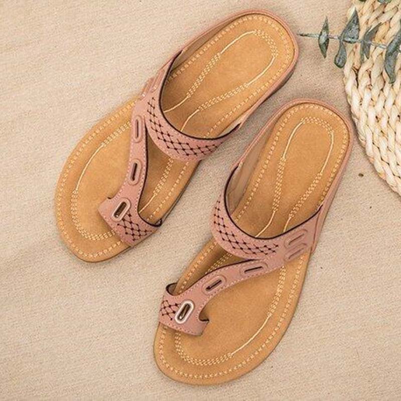 Retro Summer Orthopedic Flat Slides