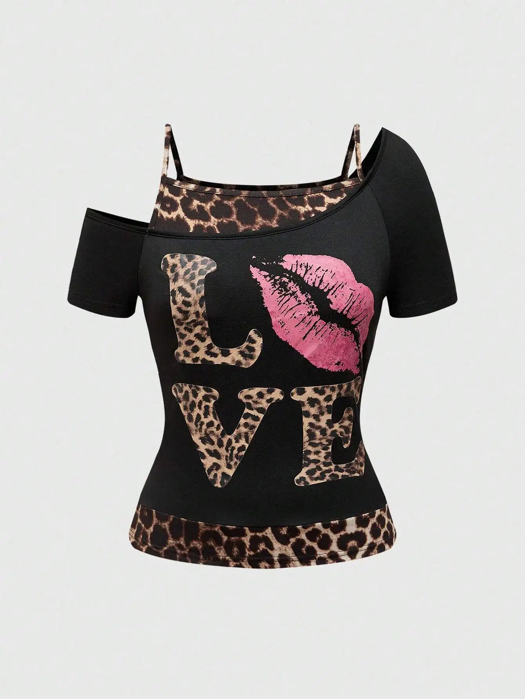 Retro Y2K Leopard Print Summer Top
