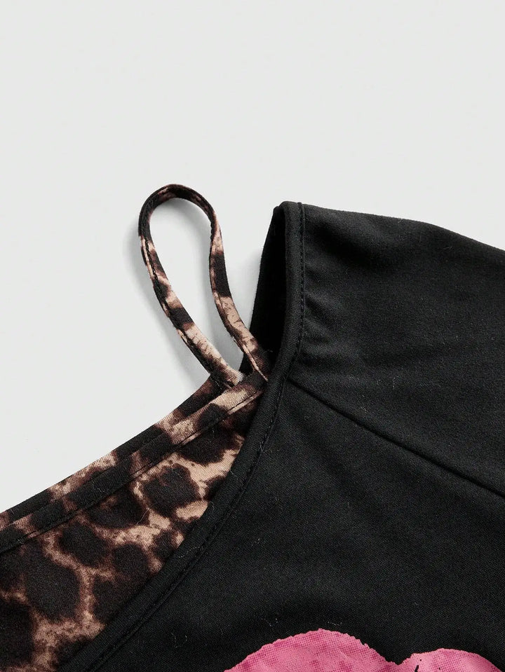 Retro Y2K Leopard Print Summer Top