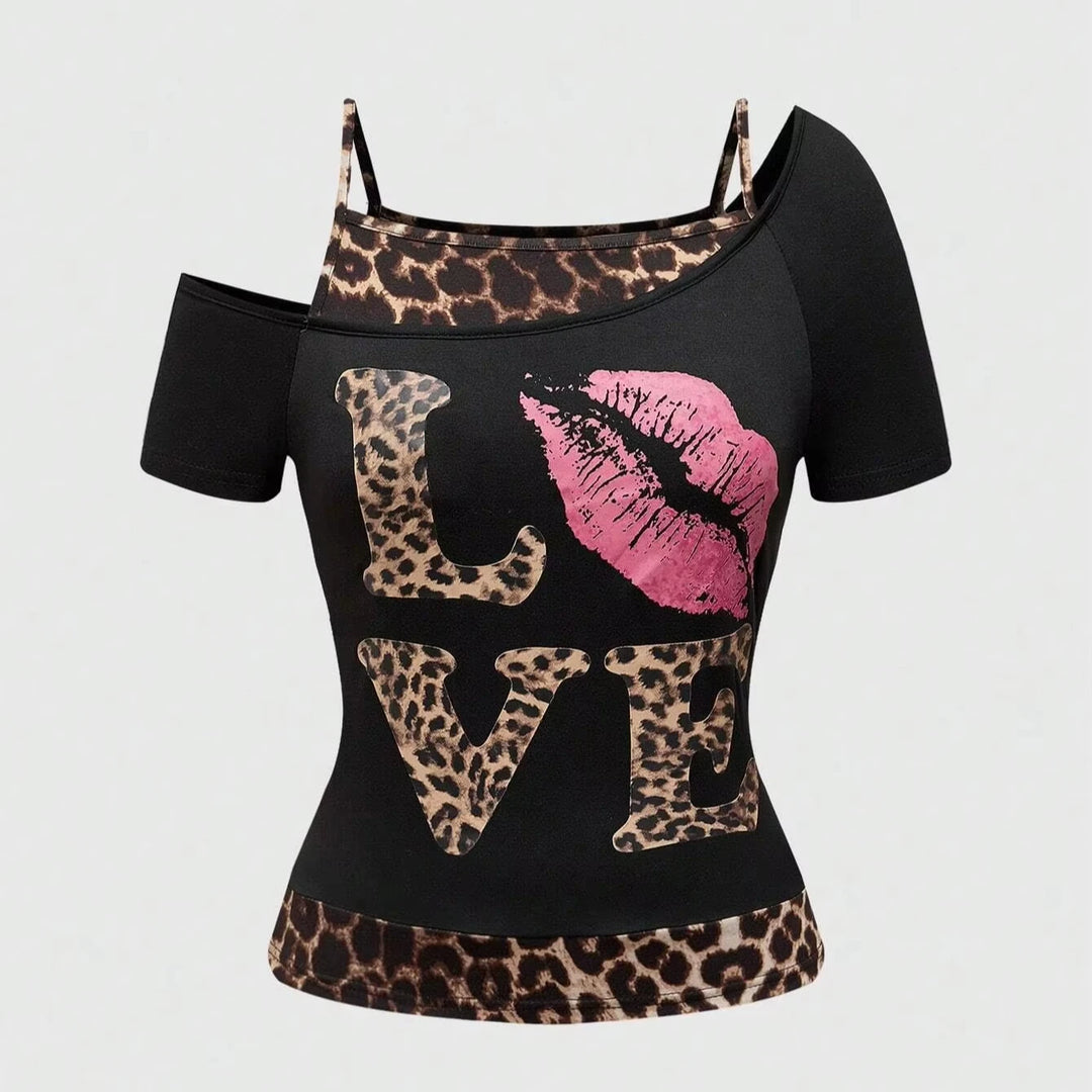 Retro Y2K Leopard Print Summer Top
