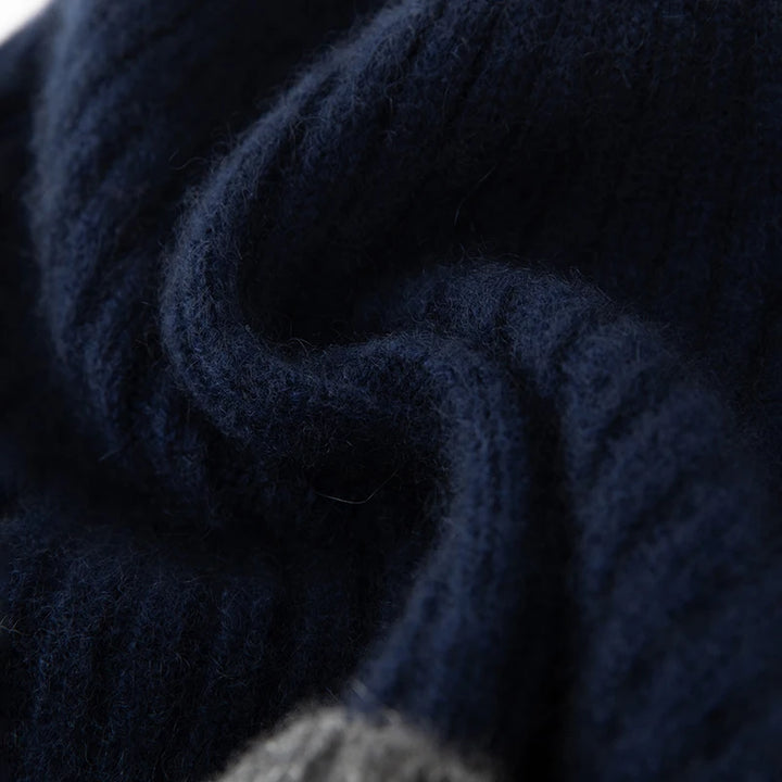 Ribbed Cashmere Knit Beanie Hat