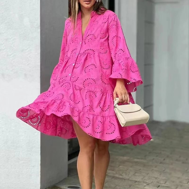 Vera | Women's Eyelet Boho Mini Dress