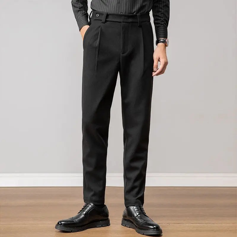 Vera | Men's Heavy Wool Straight Leg Dress Pants