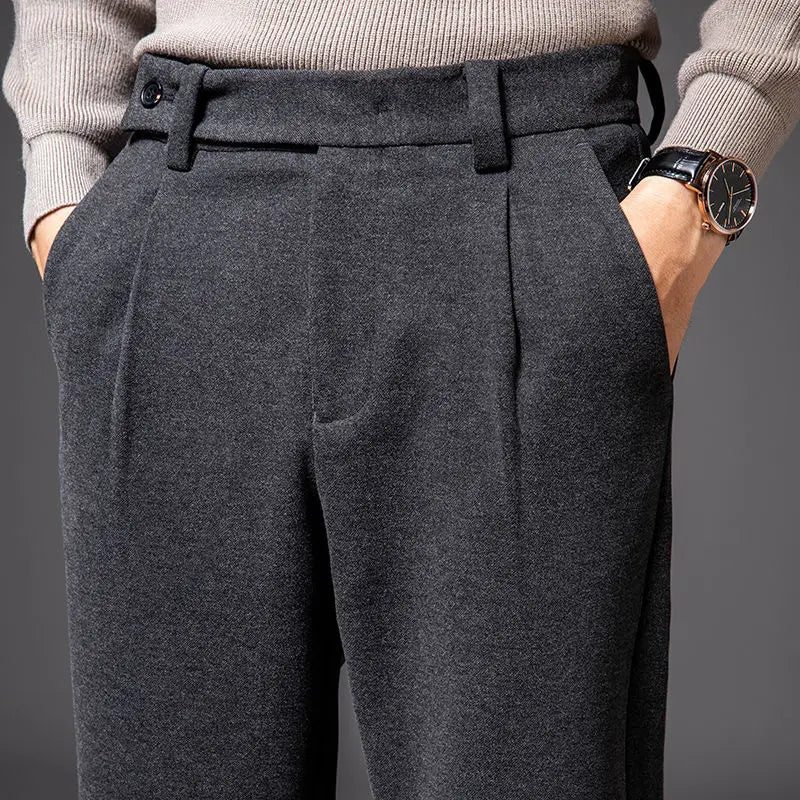 Vera | Men's Heavy Wool Straight Leg Dress Pants