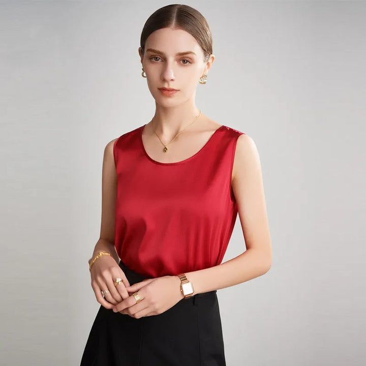 Vera | Women's Pure Silk Sleeveless Tank Top