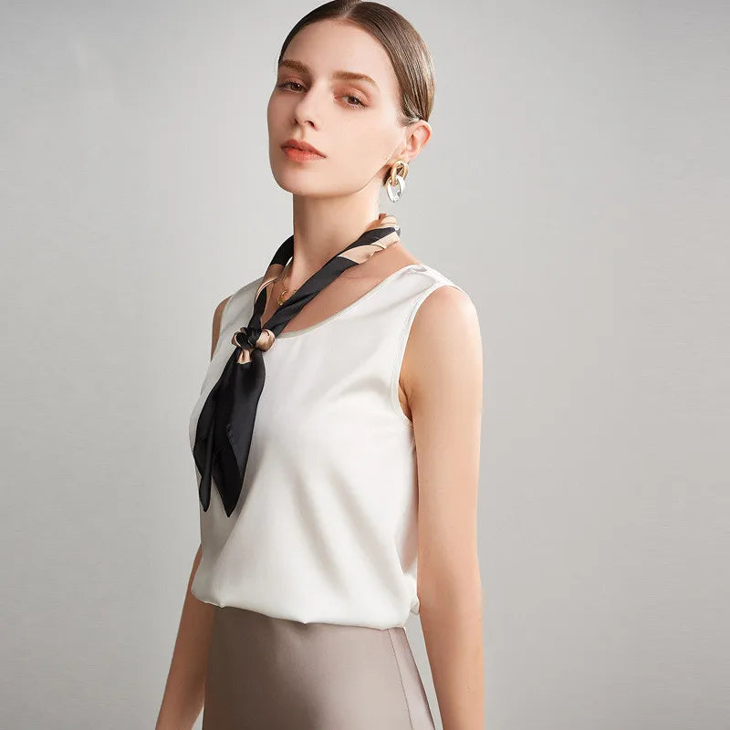 Vera | Women's Pure Silk Sleeveless Tank Top