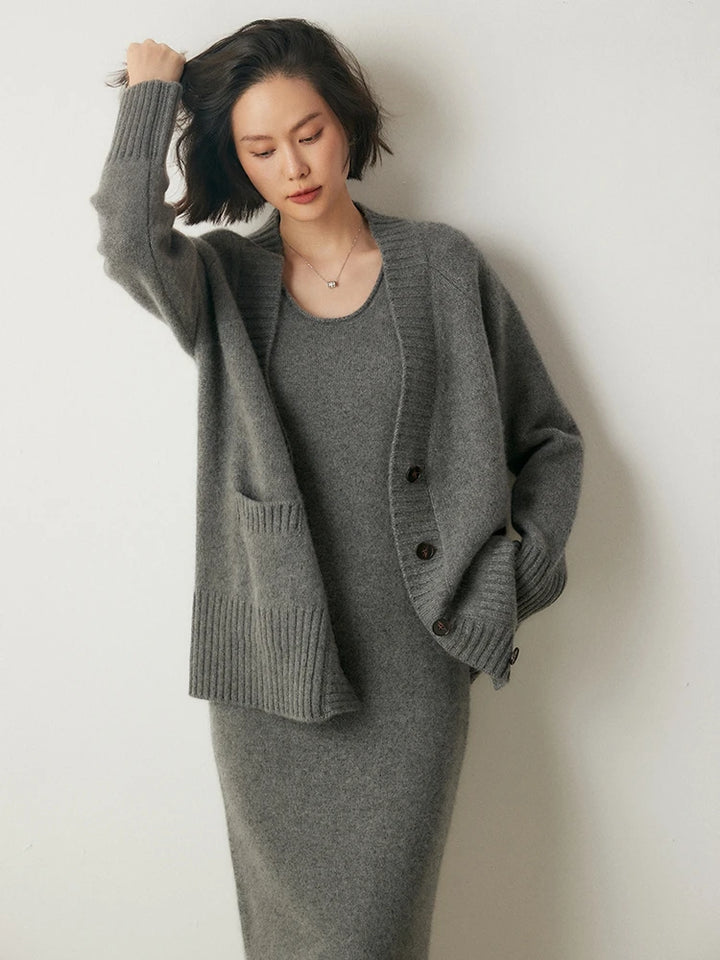 Vera | Pure Cashmere Sleeveless Maxi Dress