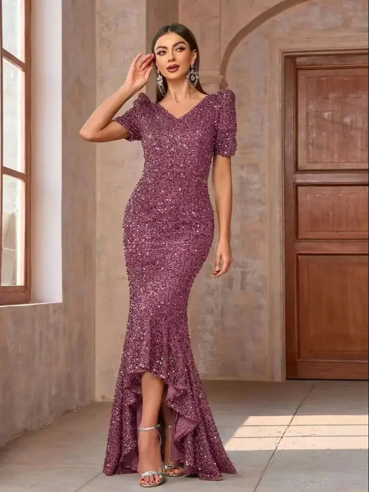 Sequin Mermaid Evening Gown