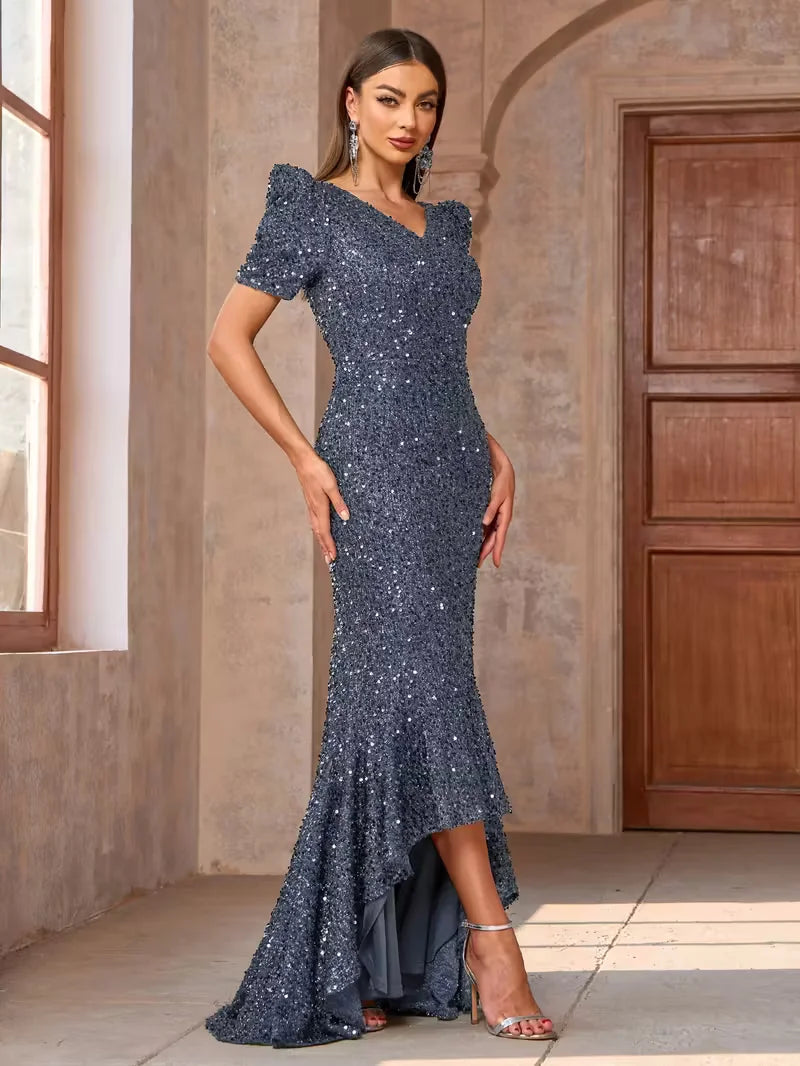 Sequin Mermaid Evening Gown