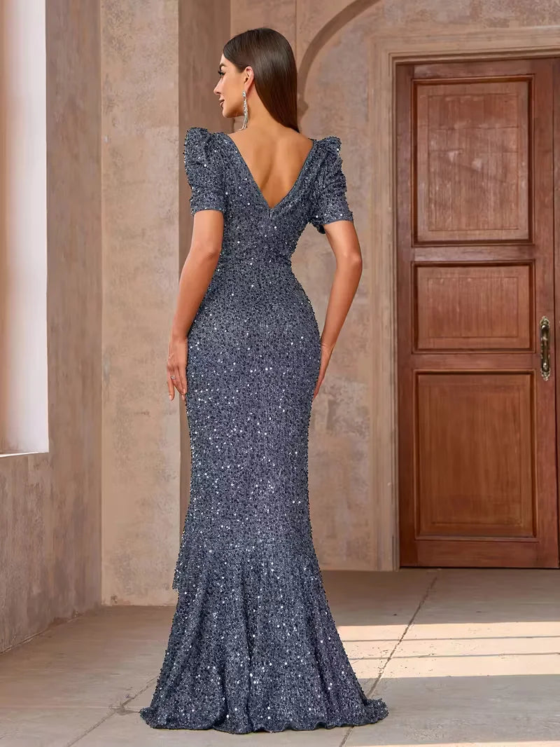 Sequin Mermaid Evening Gown