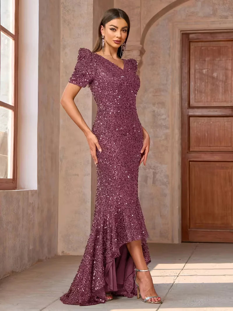 Sequin Mermaid Evening Gown