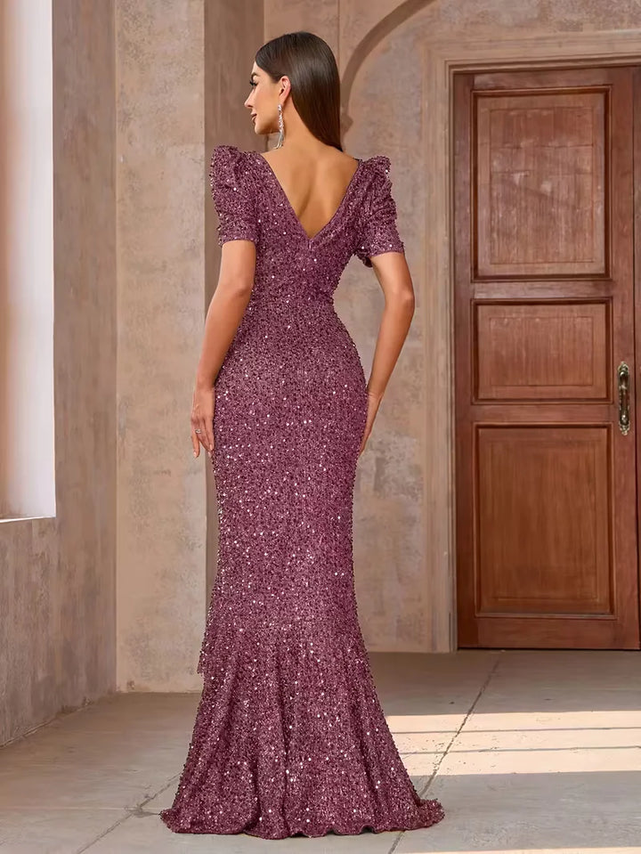 Sequin Mermaid Evening Gown