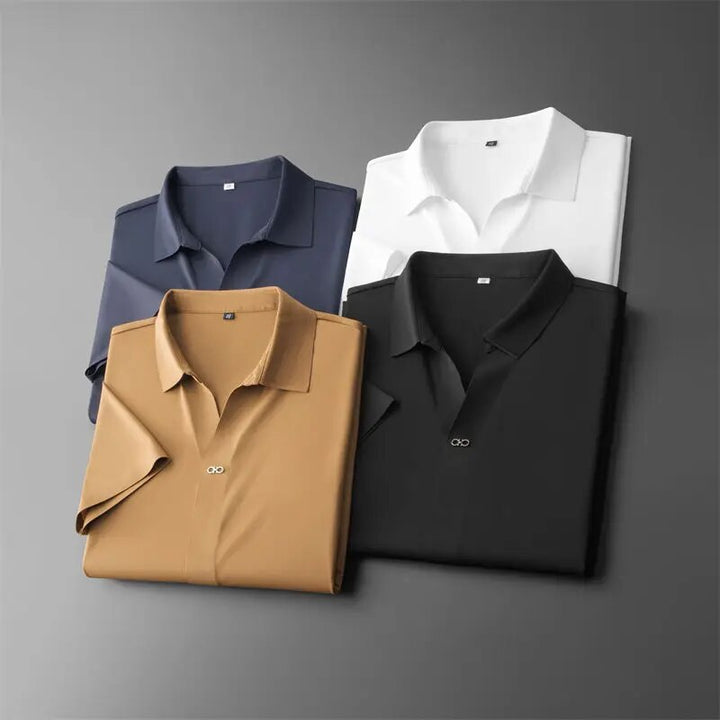 Short-Sleeve Polo Two-Piece Set
