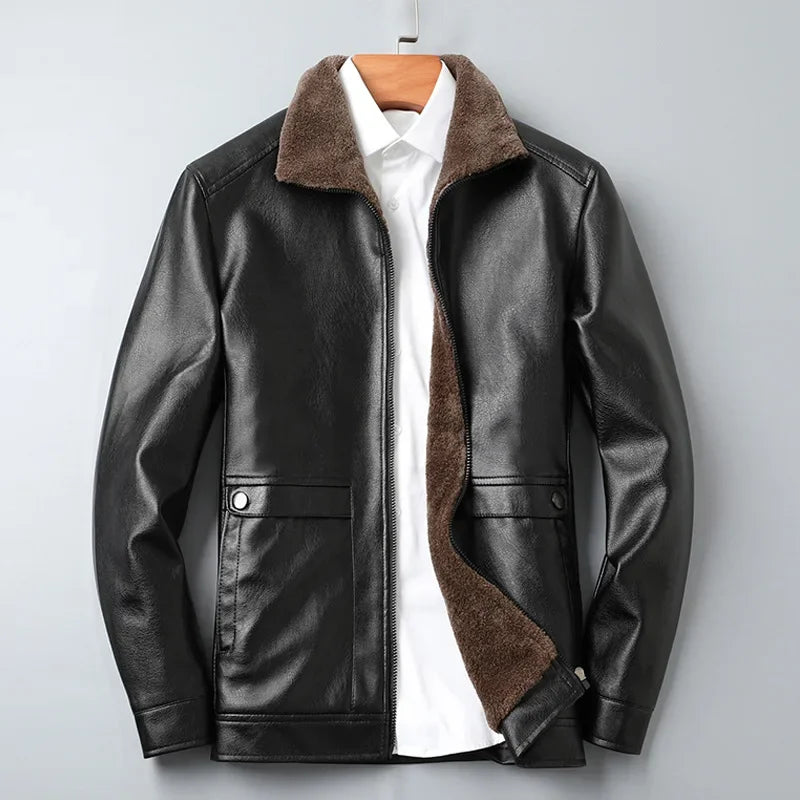 Shearling Lined Leather Jacket