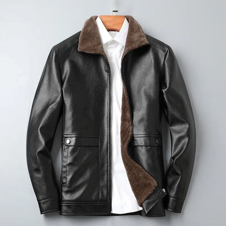 Shearling Lined Leather Jacket