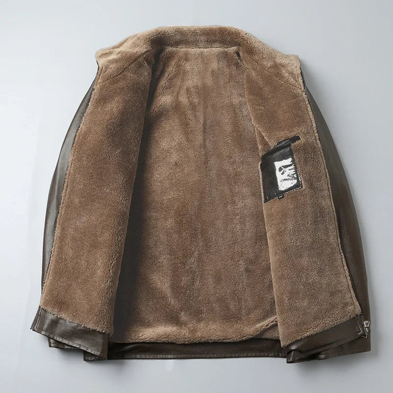 Shearling Lined Leather Jacket