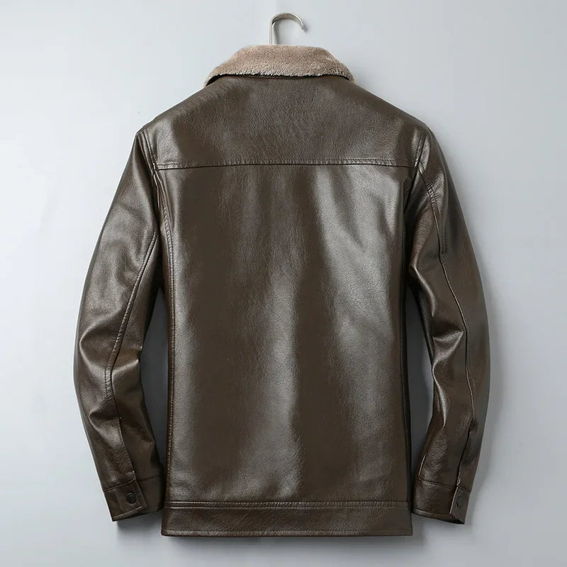 Shearling Lined Leather Jacket