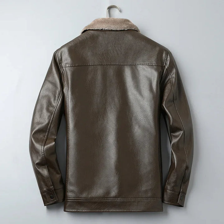 Shearling Lined Leather Jacket
