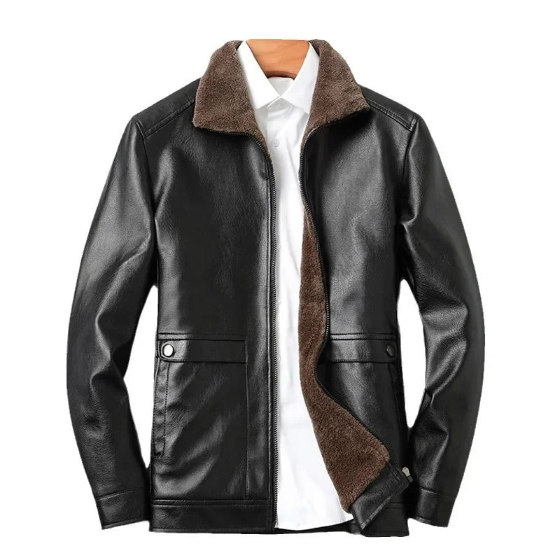 Shearling Lined Leather Jacket