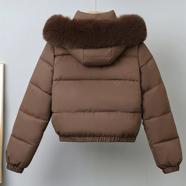 Short Hooded Fur Parka