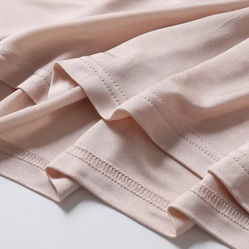 Silk Short Sleeve Nightgown Dress