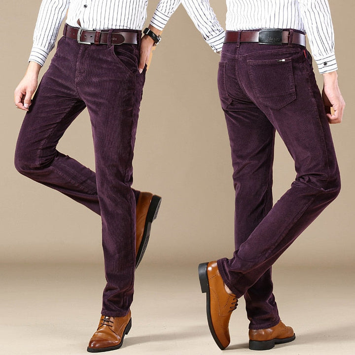 Men's Slim Fit Corduroy Pants