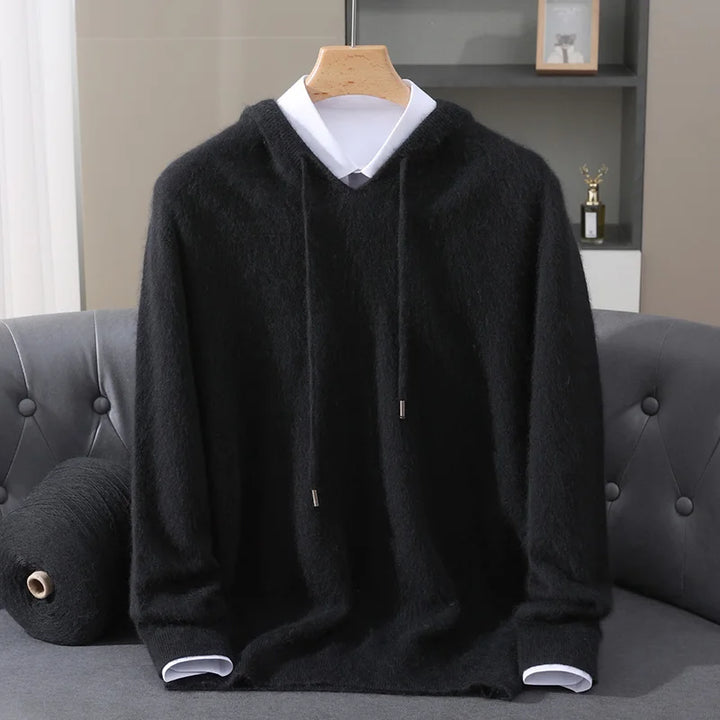  Soft Cashmere Hooded Knit Sweater