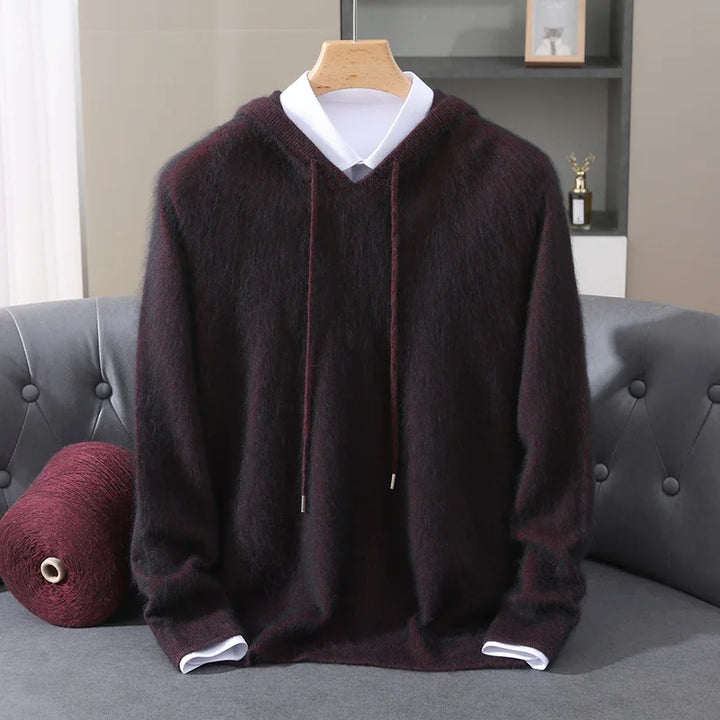  Soft Cashmere Hooded Knit Sweater