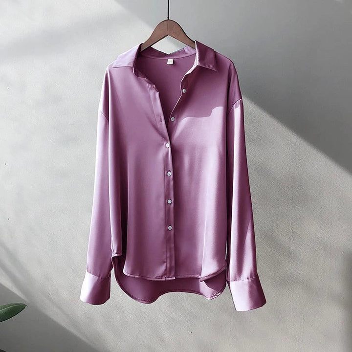 Soft Knit Button Down Blouse