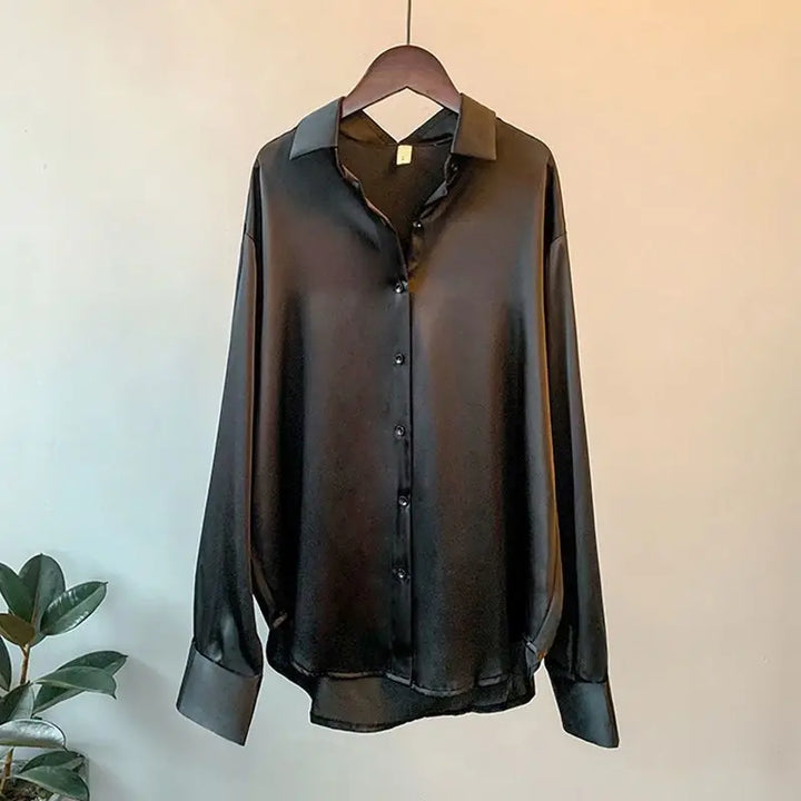 Soft Knit Button Down Blouse