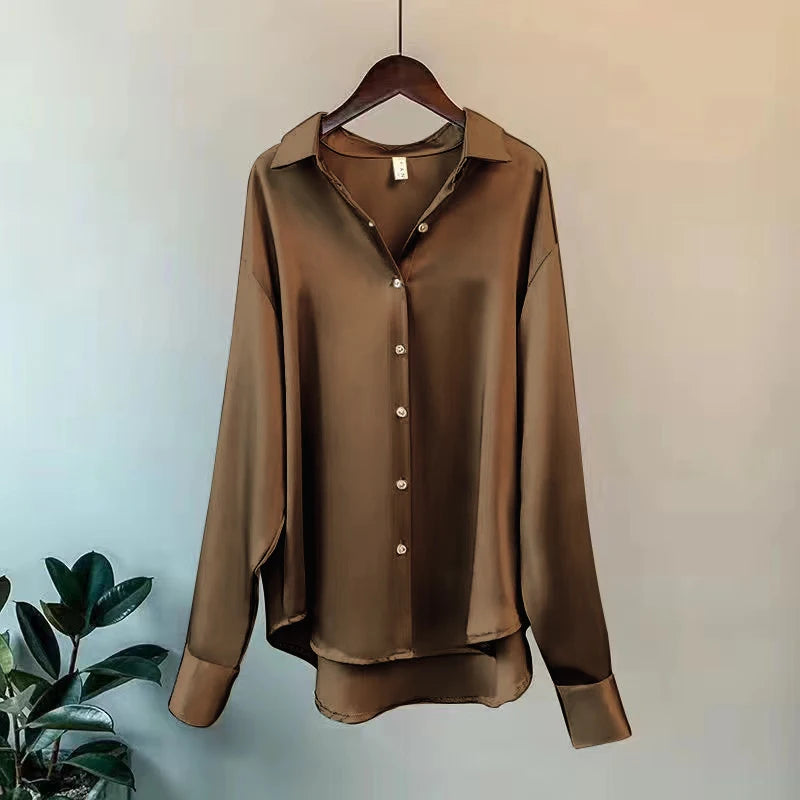 Soft Knit Button Down Blouse