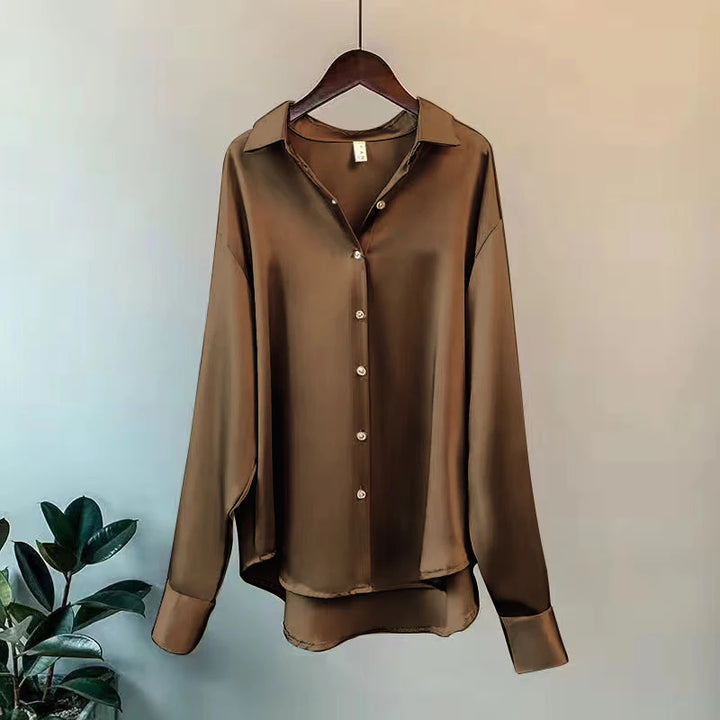 Soft Knit Button Down Blouse