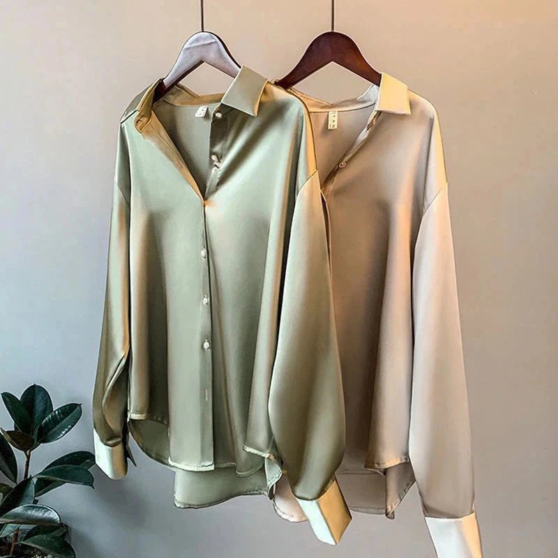 Soft Knit Button Down Blouse