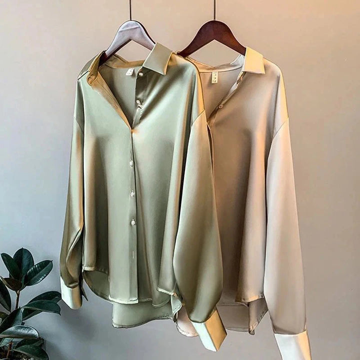 Soft Knit Button Down Blouse