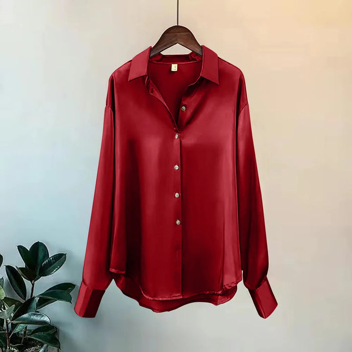 Soft Knit Button Down Blouse