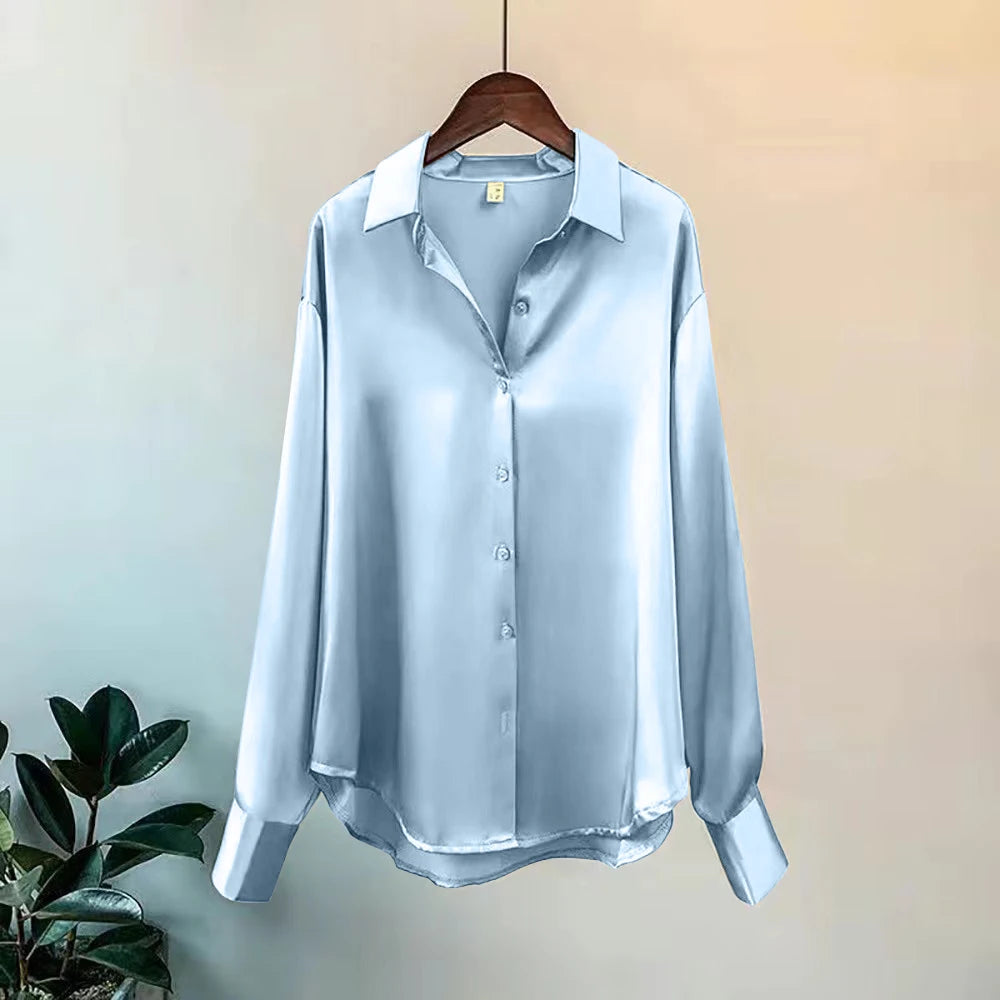 Soft Knit Button Down Blouse