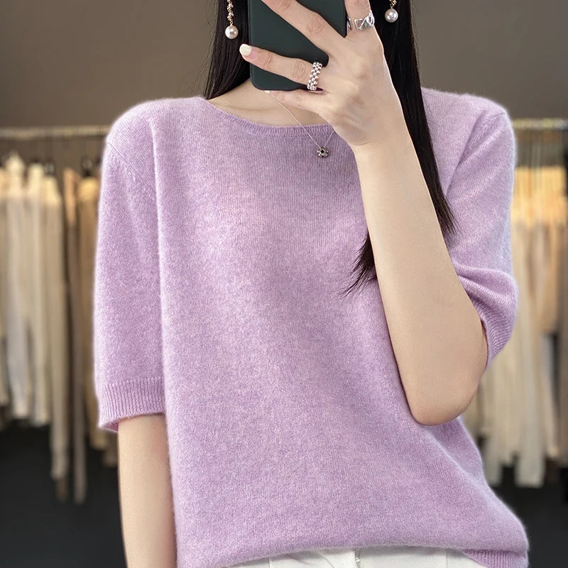 Soft Pure Merino Wool Knit Pullover