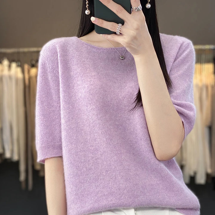 Soft Pure Merino Wool Knit Pullover